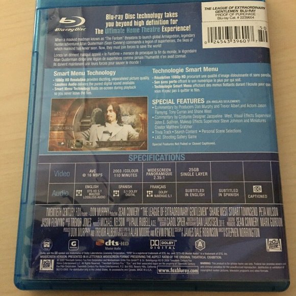 THE LEAGUE OF EXTRAORDINARY GENTLEMEN - BLU-RAY - Picture 2 of 2
